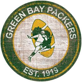 Fan Creations - Green Bay Packers 24'' Round Heritage Logo Sign - Multicolor