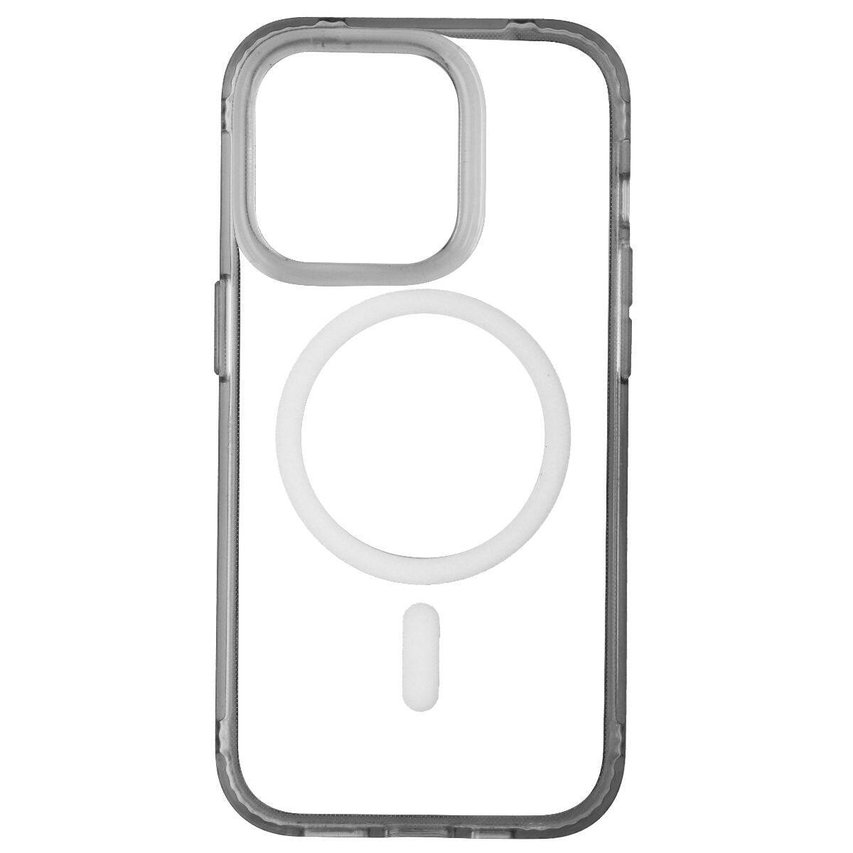 Back. Tech21 - Tech21 EvoClear Series Case for MagSafe for Apple iPhone 14 Pro - Clear/White - Clear/White.