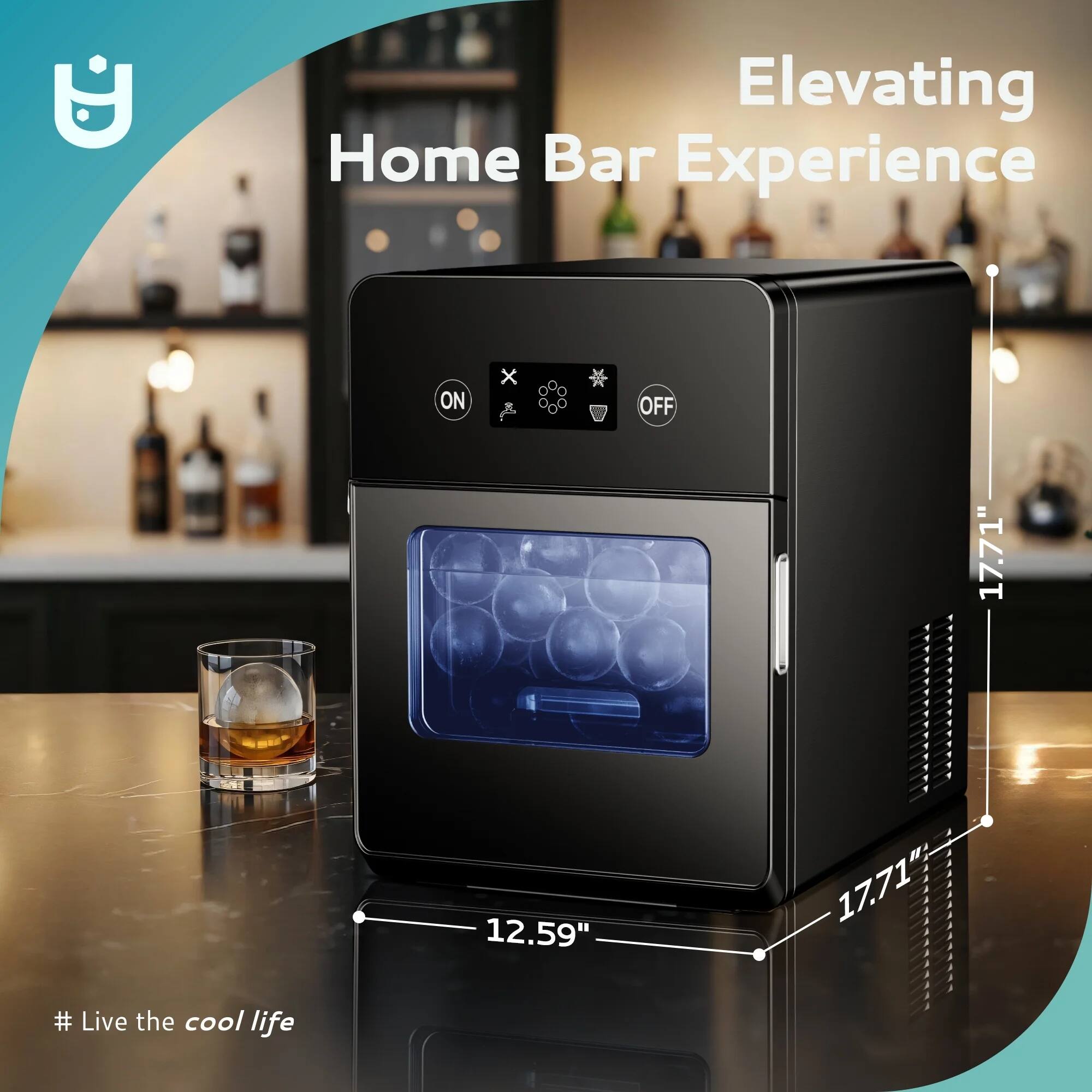 Elevating Home Bar Experience

# Live the cool life

17.71" x 12.59" x 17.71"