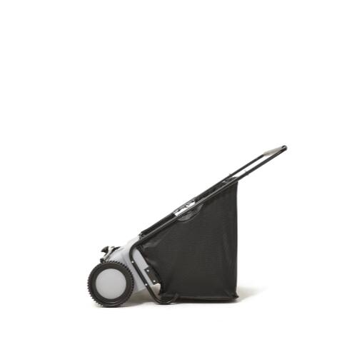 Left. Dapper Supply - 26" Push Lawn Sweeper with 7 Cu. Ft. Hopper, Dual Spinning Brushes for Grass & Leaf Cleanup, Gray - Grey.