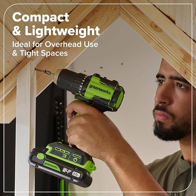 Compact & Lightweight  
Ideal for Overhead Use & Tight Spaces  

Greenworks  
SERIES 3  
2.0 Ah