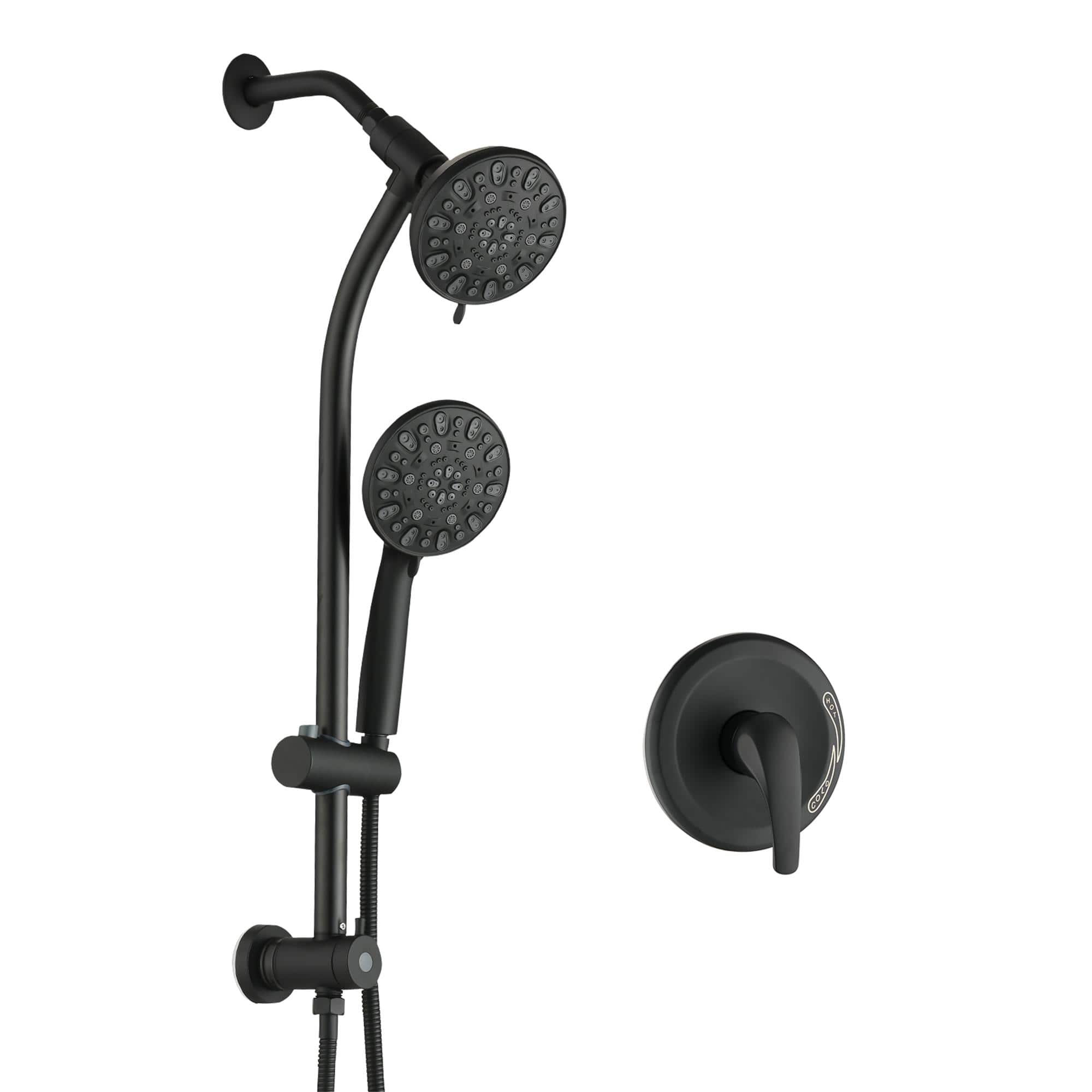 Boyel Living - Dual Shower System with Handheld 7-Spray - Matte Black