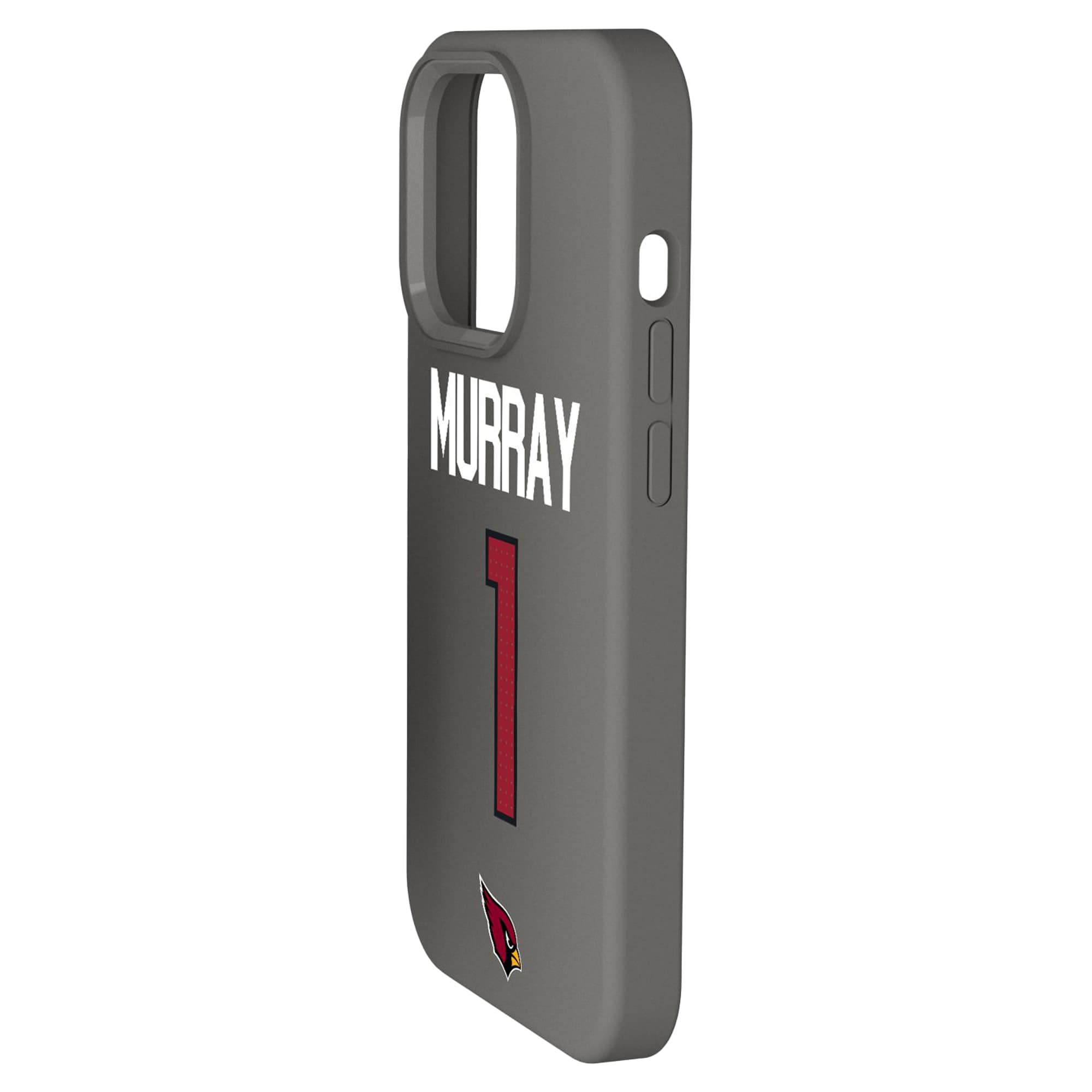 Alt View 1. Keyscaper - Kyler Murray Gray Arizona Cardinals Ready Soft Touch iPhone Case - 14 Pro - Gray.