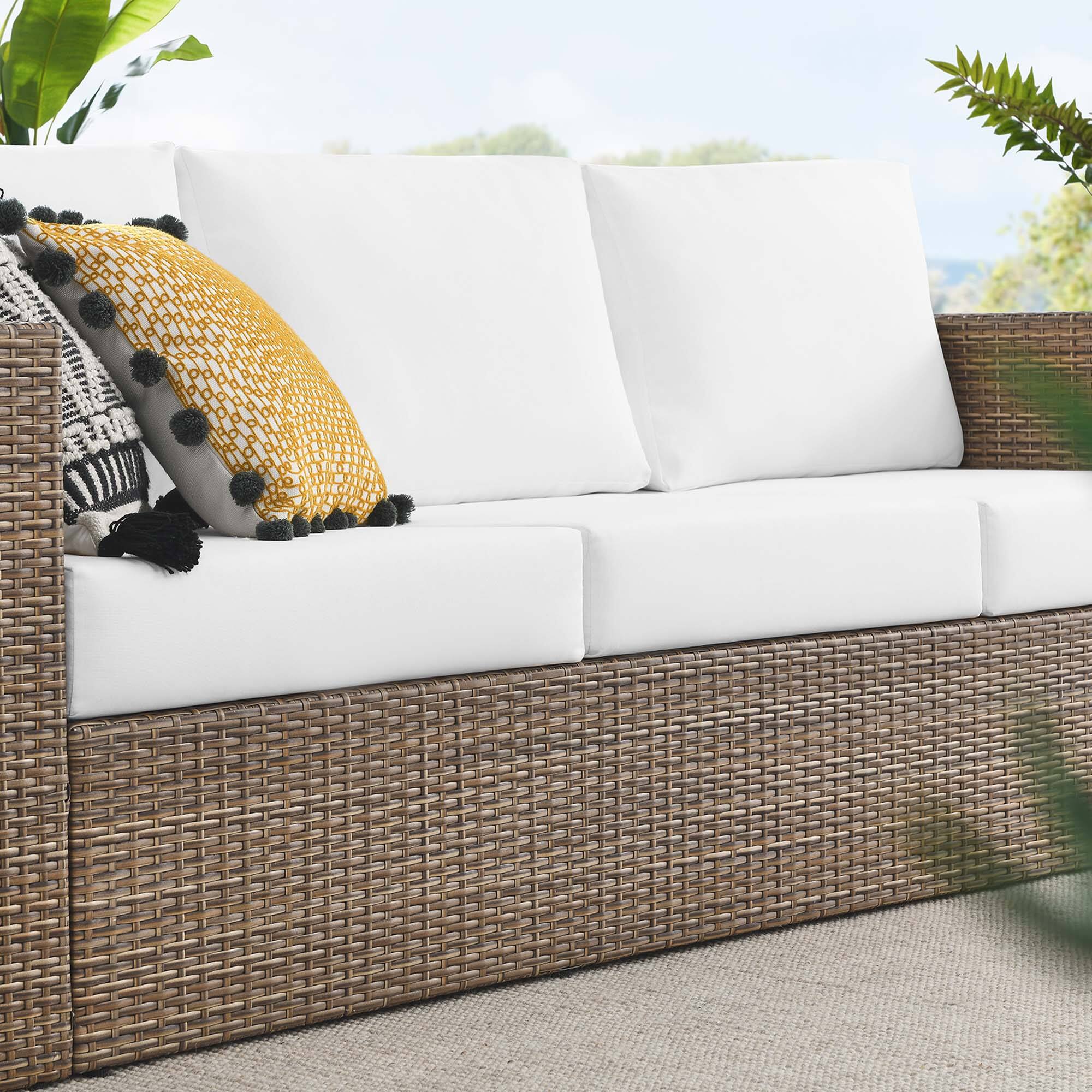 Alt View 5. Modway - Convene Outdoor Patio Sofa by Modway - Cappuccino White.
