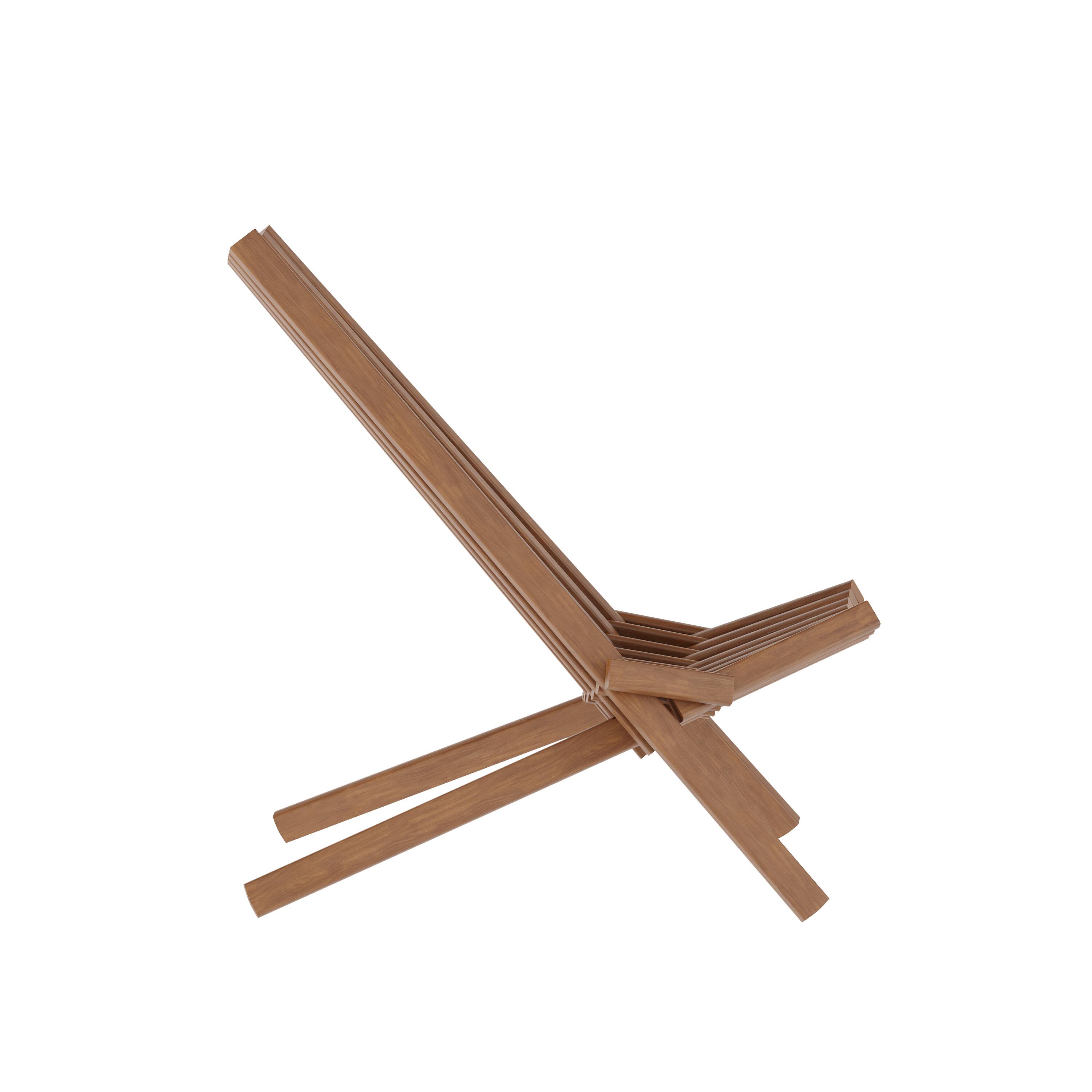 Alt View 7. Emma + Oliver - Acacia Wood Low Profile Lounge Folding Chair for Indoor/Outdoor - Brown.