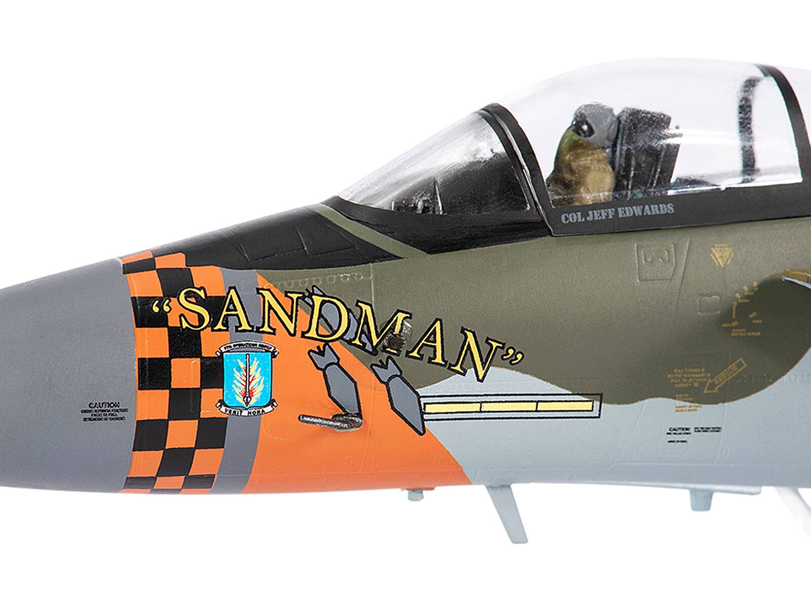 COL JEFF EDWARDS "SANDMAN"  
AME PAS CAUTION E 2 C K FEAI  
R - NORA P - CAUTION 1 RESCUE
