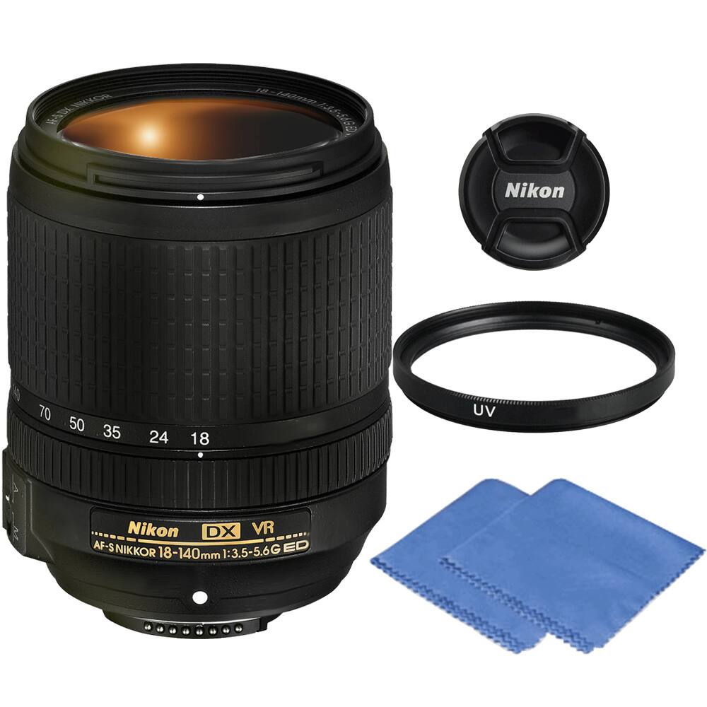 Nikon - 18-140mm f/3.5-5.6G ED VR for D5500 D3300 D7100 D7200 Digital Cameras - International Version - Black