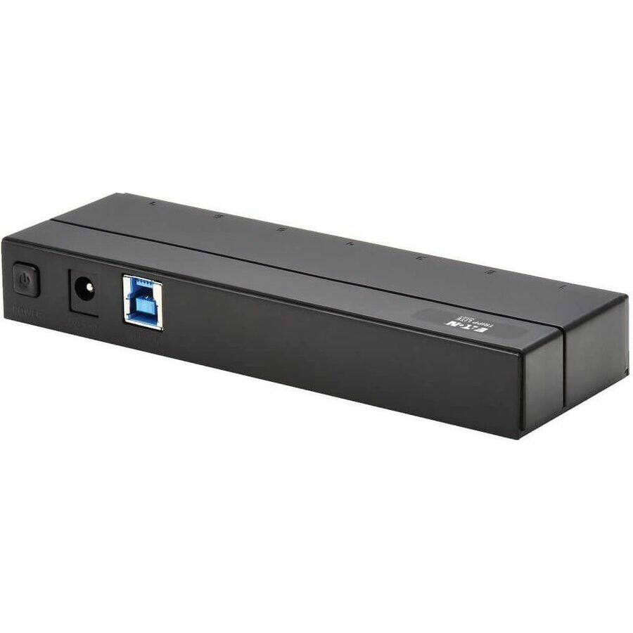 Alt View 2. Tripp Lite - Eaton Tripp Lite Series 7-Port USB-A Mini Hub - USB 3.x (5Gbps), International Plug Adapters - USB 3.2 (Gen 1) Type A - - Black.