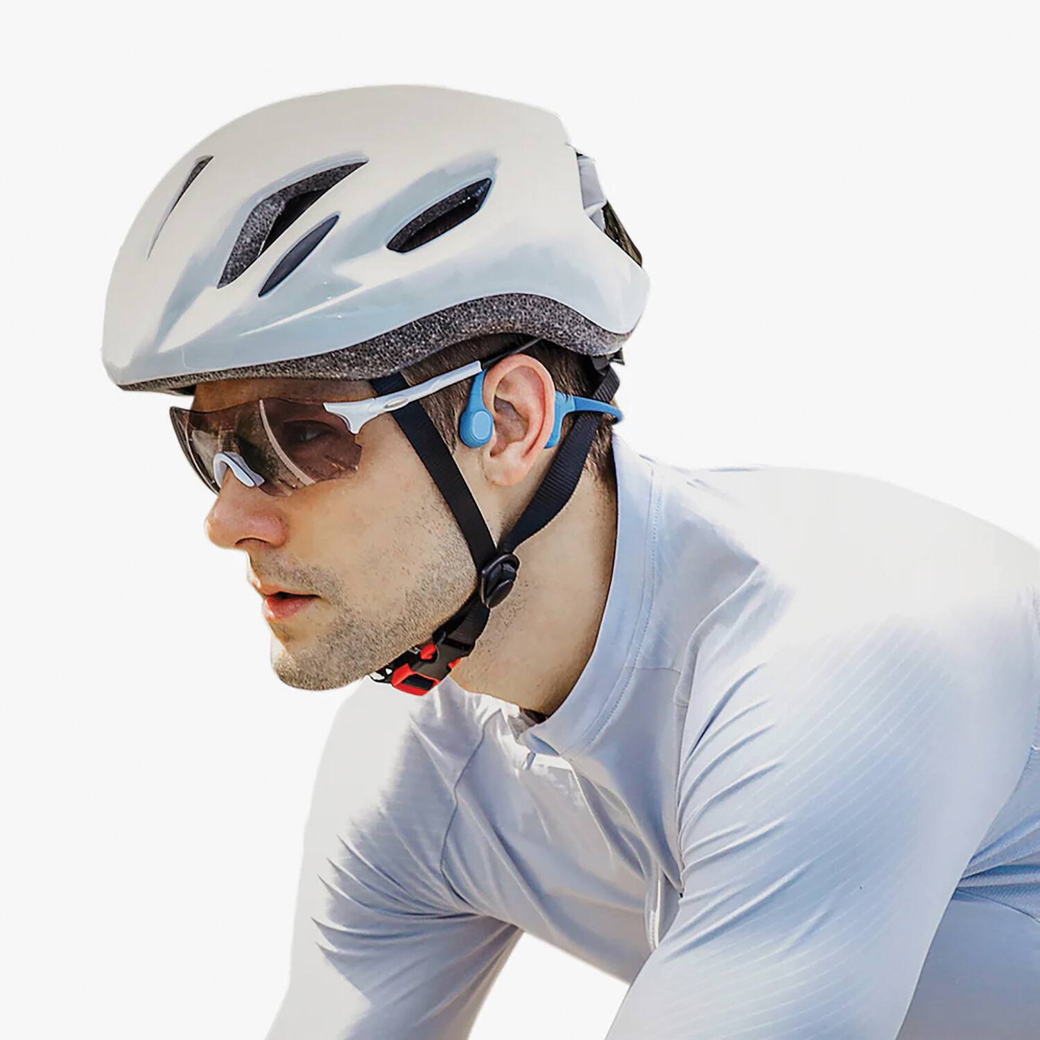 Angle. Mojawa - Mojawa Run Plus Bluetooth Bone-conduction Waterproof Open-ear Headphones With Microphone For Outdoor Sports - Blue.