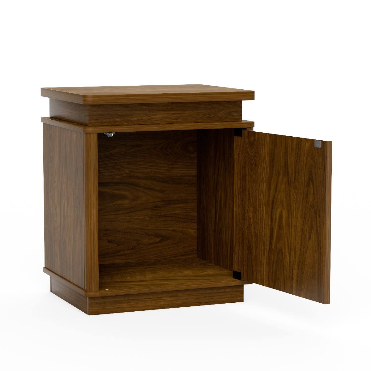 Alt View 9. Loheer - Loheer Two Piece Walnut Nightstand Set with LED Lighting - Walnut.