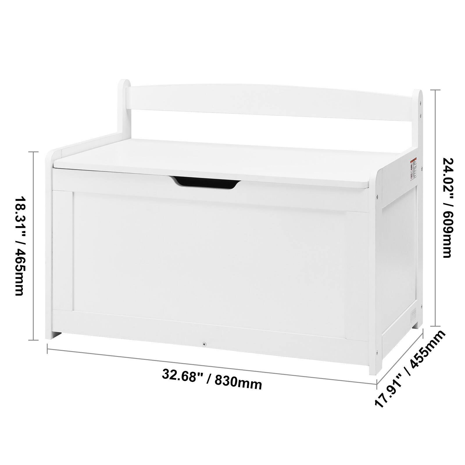 18.31" / 465mm  
32.68" / 830mm  
24.02" / 609mm  
17.91" / 455mm