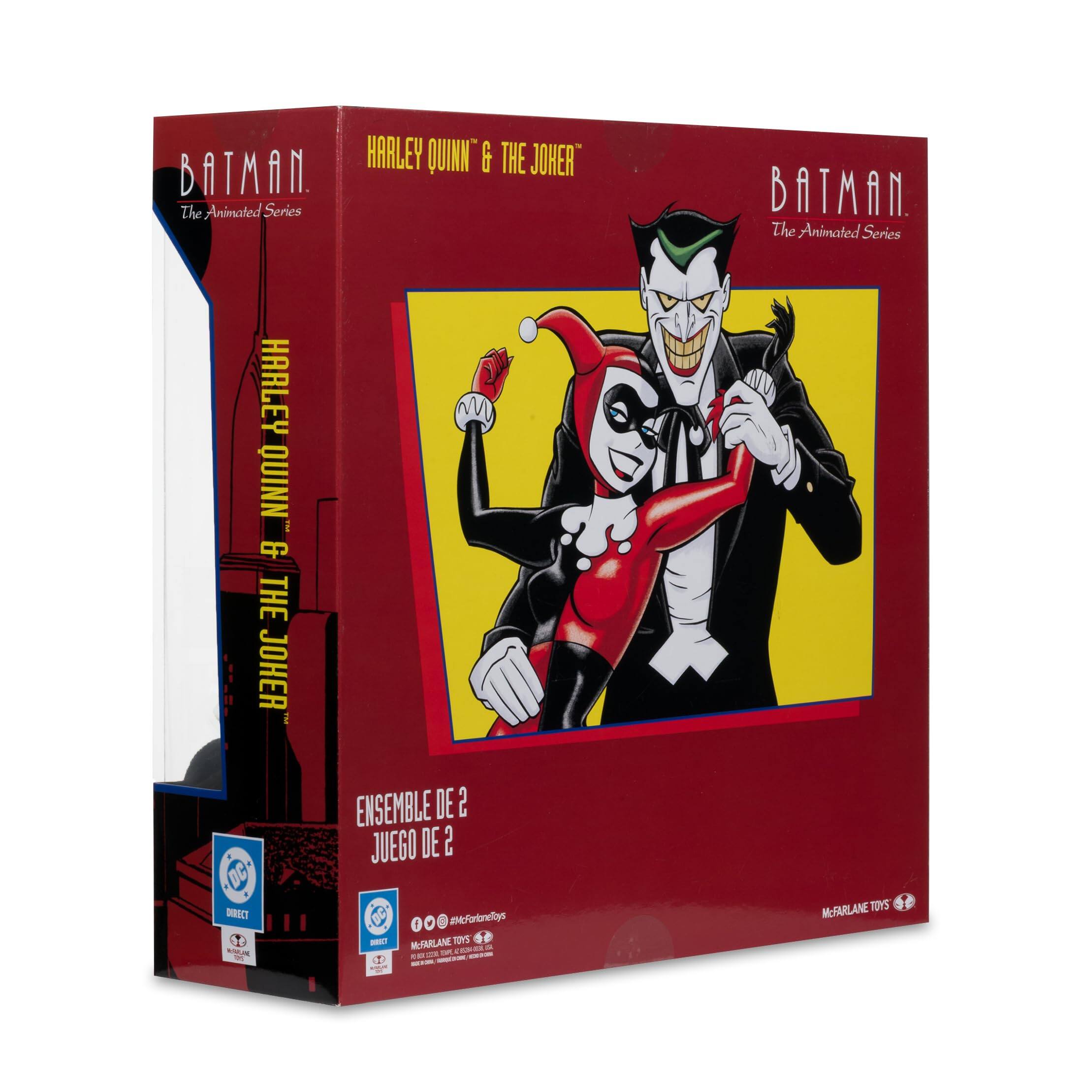 HARLEY QUINN & THE JOKER  
BATMAN. The Animated Series  
BATMAN. The Animated Series  
HARLEY QUINN & THE JOKER  
DC DIRECT  
ENSEMBLE DE 2  
JUEGO DE 2  
#araneltys  
MARLAME TOYS  
McFARLANE TOYS