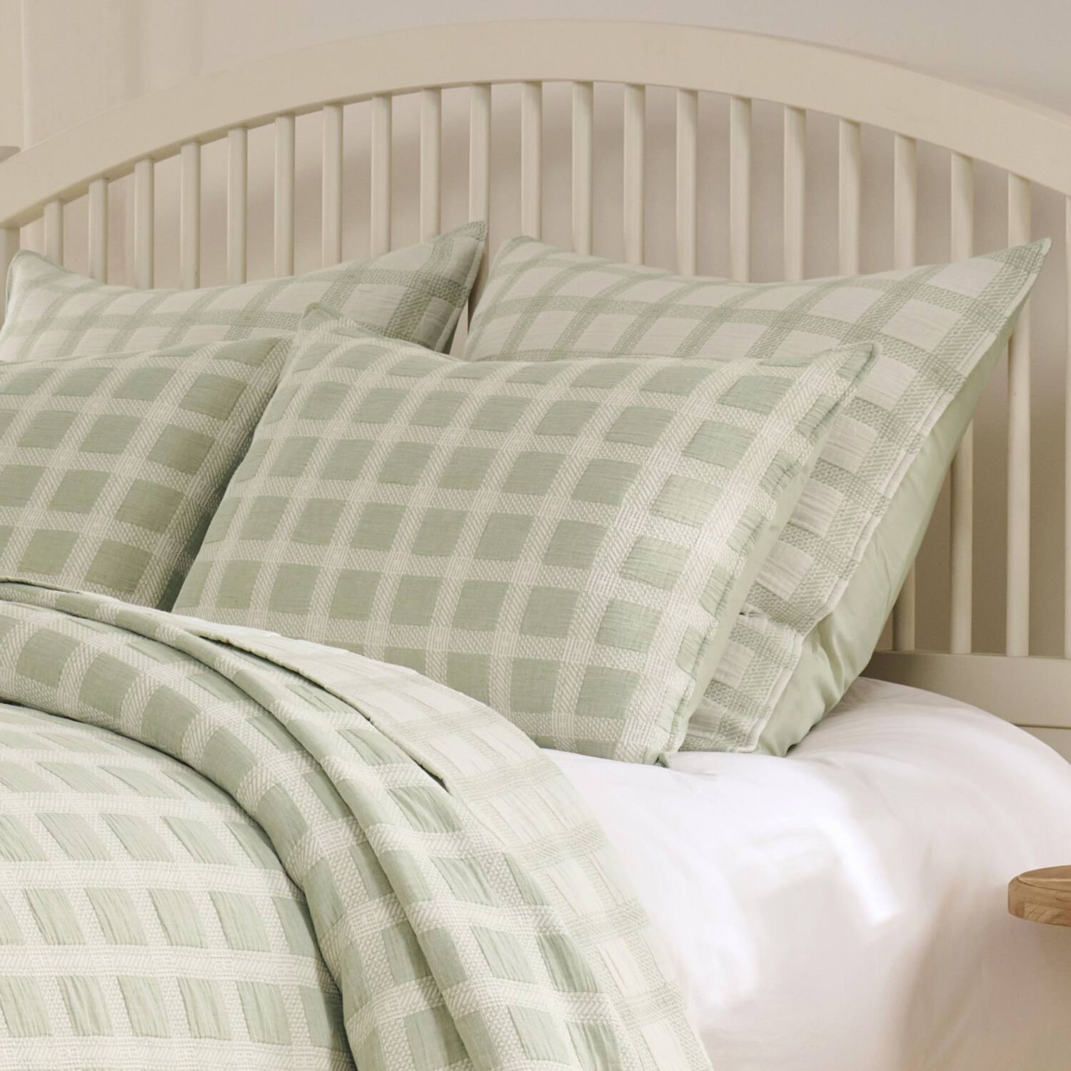 Alt View 1. Greenland Home Fashions - Greenland Home Fashions Millhouse 100% Cotton Pillow Sham King 20x36 Sage - Sage.