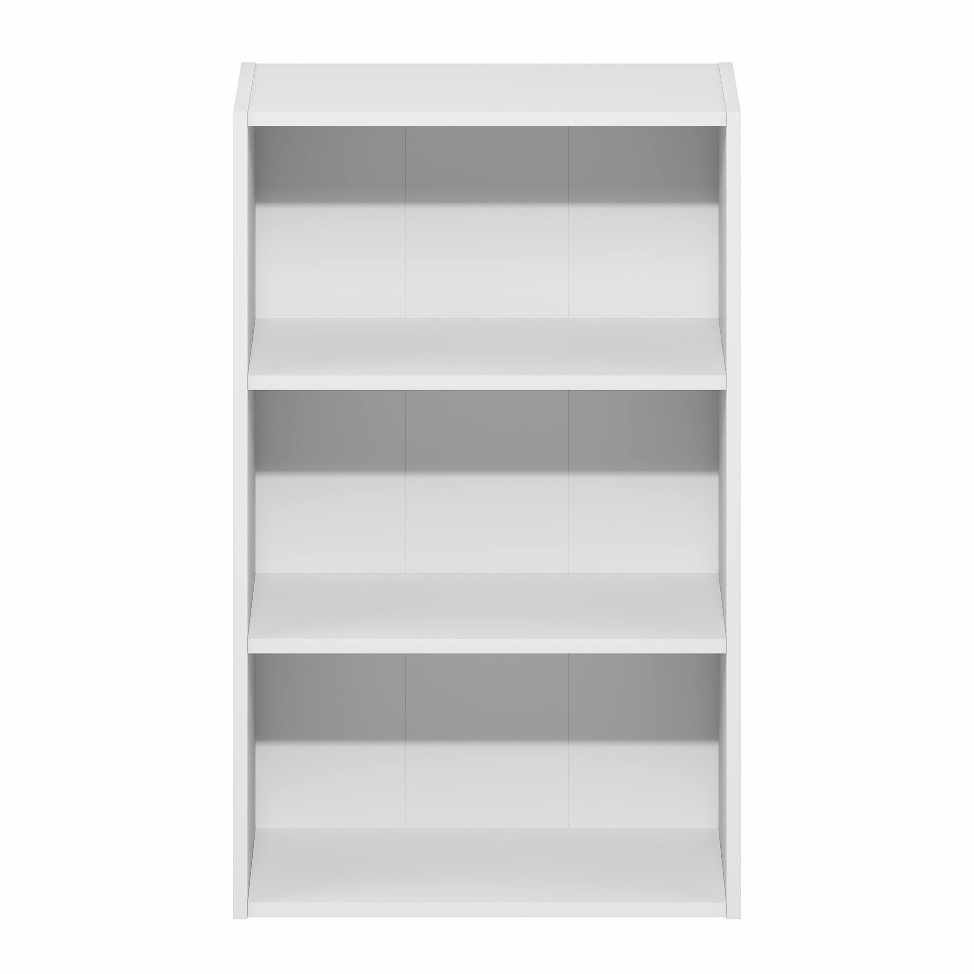Alt View 5. Furinno - Basic 3-Tier Open Shelf Bookcase, Bookshelf, Storage Organizer, 7 x 17 x 26 - White.