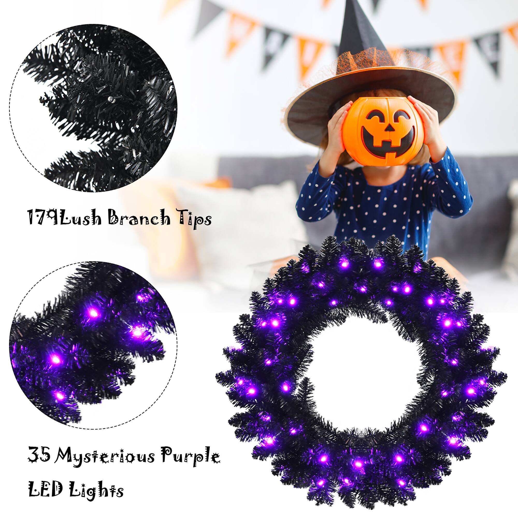 22 179 Lush Branch Tips 35 Mysterious Purple LED Lights