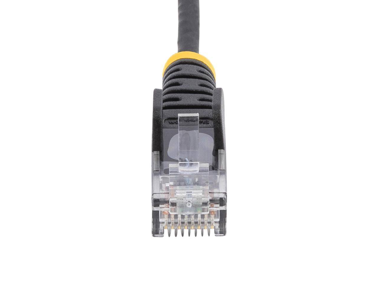 Alt View 4. StarTech.com - StarTech 15ft Black Slim CAT6 Ethernet Cable, 100W PoE, UTP, LSZH, Fluke Tested.