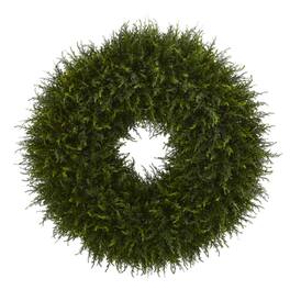 BreeBe - 32" Giant Cedar Artificial Wreath - Green