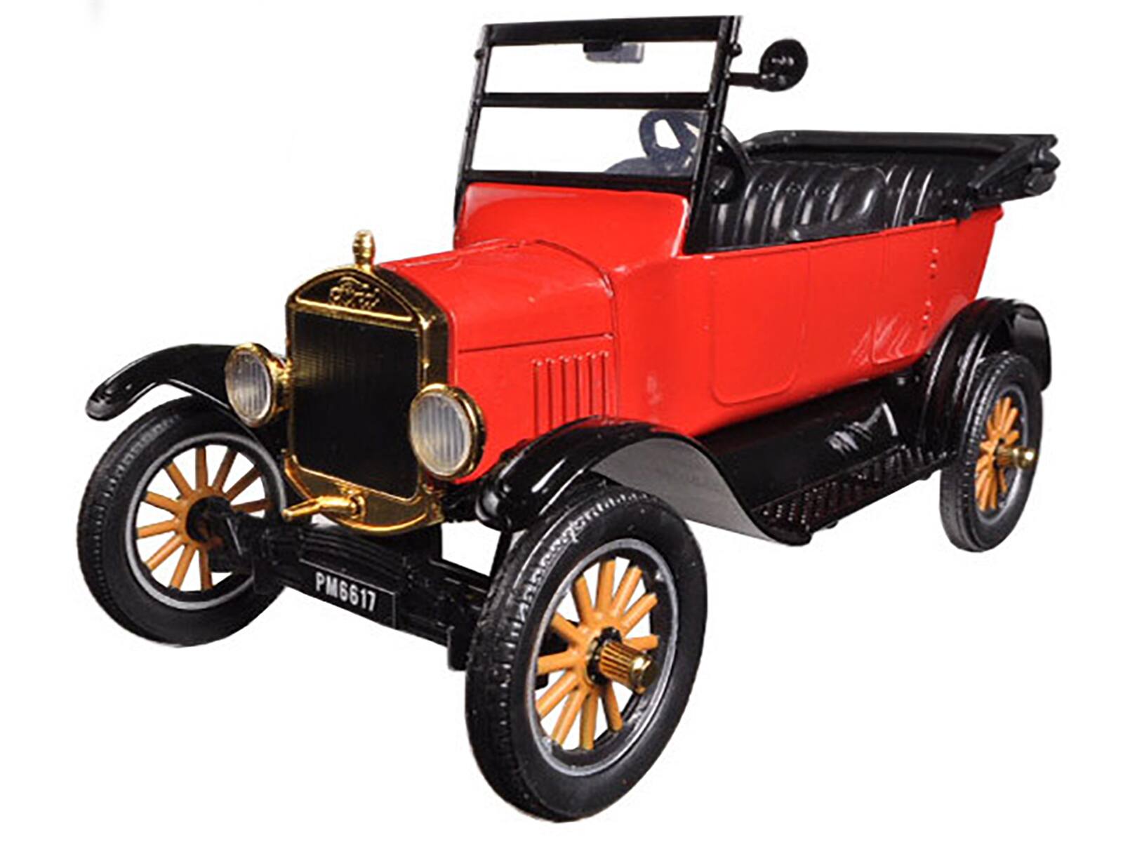 Angle. Motormax - 1925 Ford Model T Touring Red 1/24 Diecast Model Car by Motormax - Red.