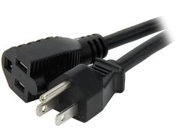 Cables to Go - C2G 29930 16 AWG Power Extension Cord (NEMA 5-15P to 5-15R), 4 Ft, Black, TAA Compliant