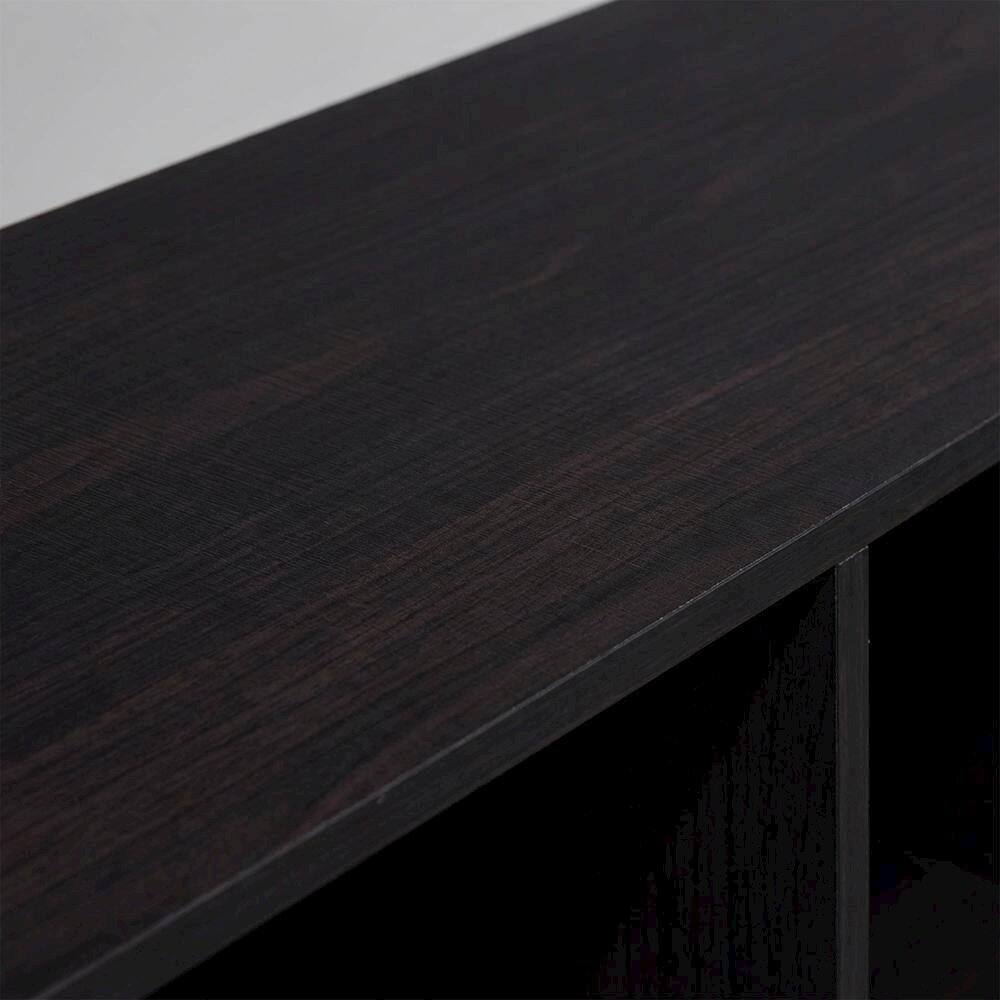 Alt View 1. FurniFact - Wooden 3x2 Bookcase with Bins for Organized Storage in Walnut Finish - Dark Walnut.