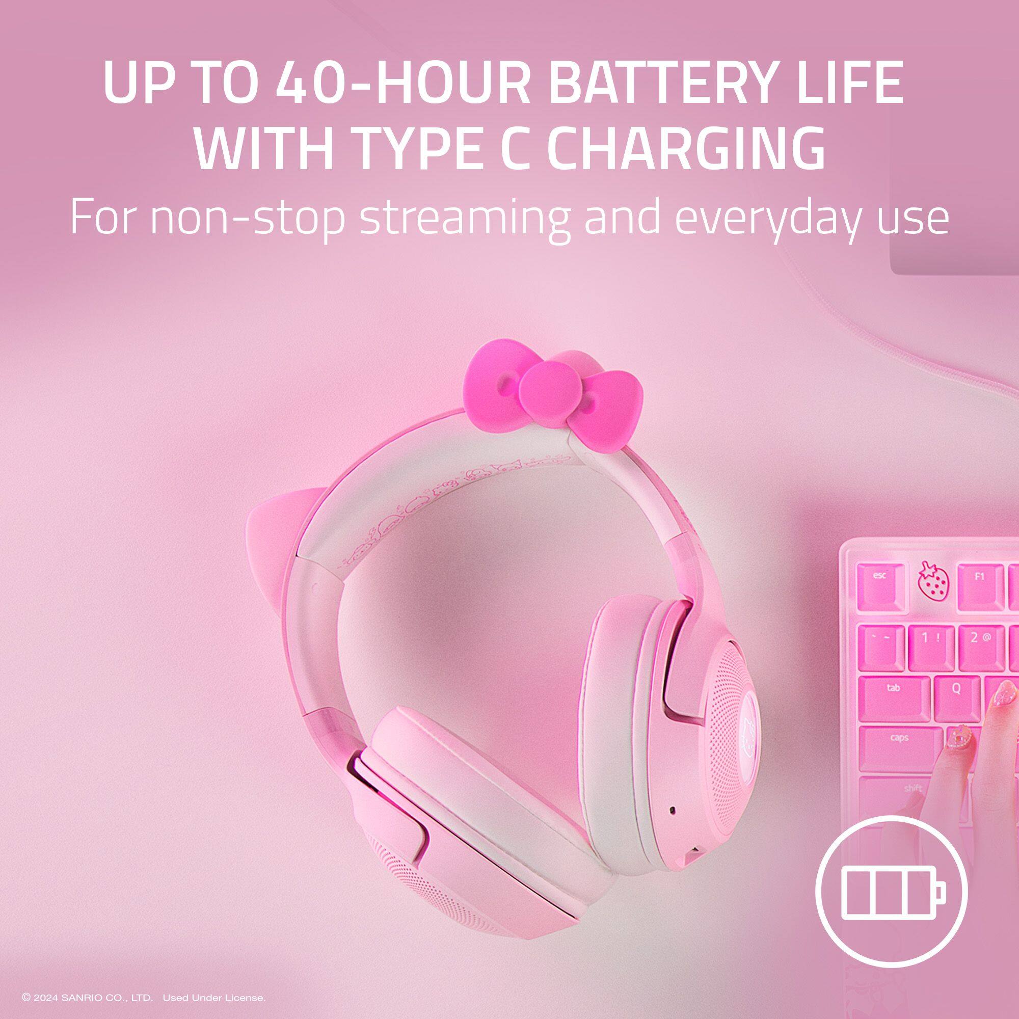 UP TO 40-HOUR BATTERY LIFE WITH TYPE C CHARGING For non-stop streaming and everyday use.
