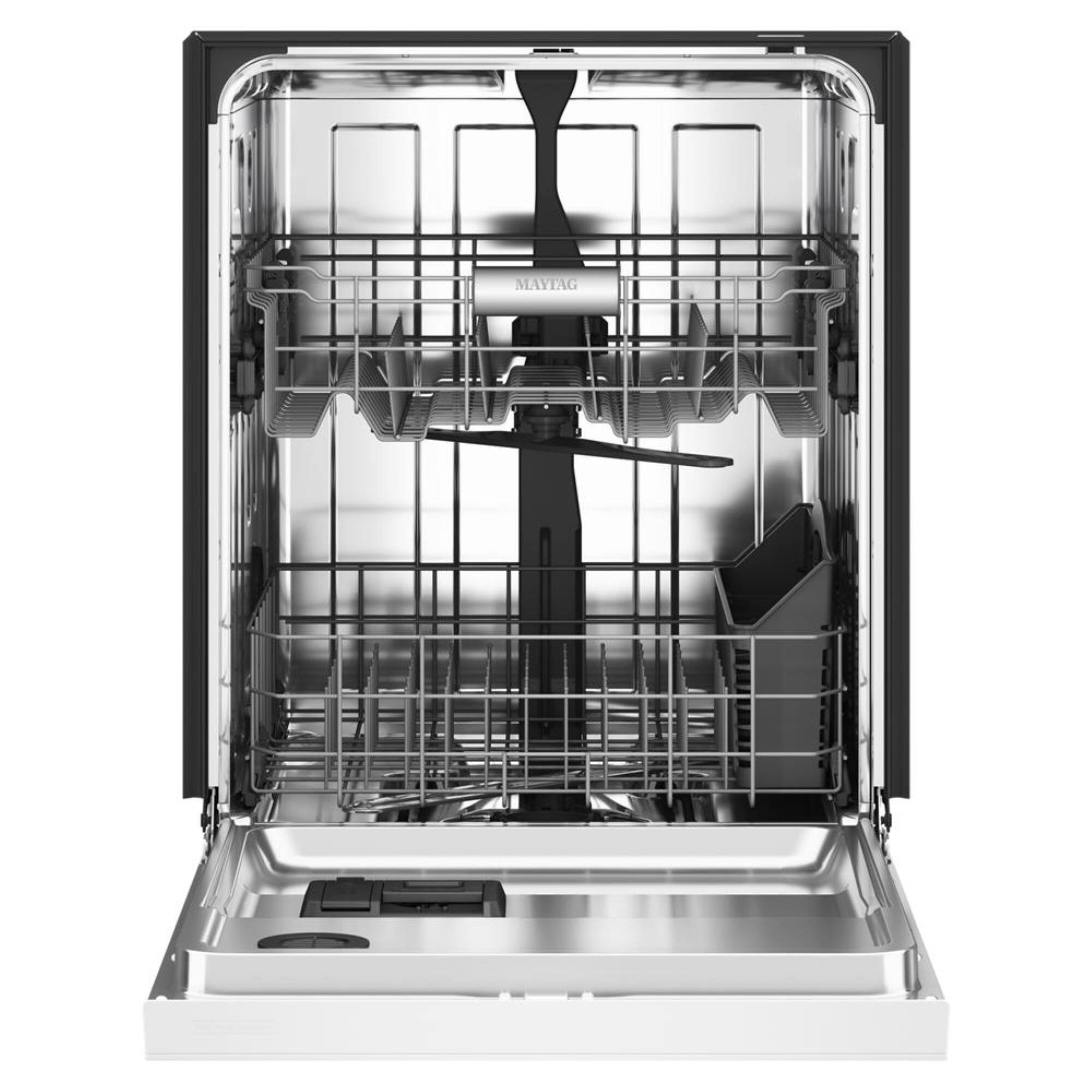 Angle. Maytag - 24" Front Control Built-In Stainless Steel Tub Dishwasher with PowerBlast Cycle and 50 dBA - White.