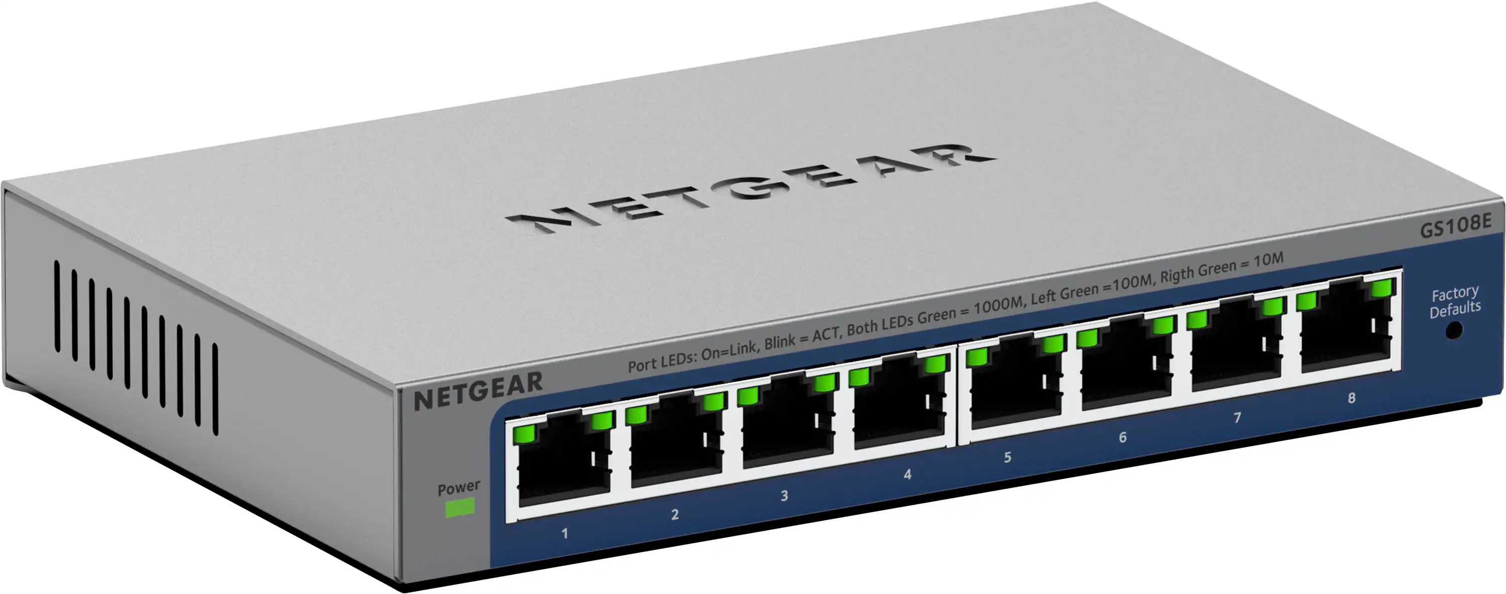 NETGEAR - Plus Series 8-Port Gigabit Ethernet Switch - Gray