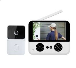 Cluzine - Wireless Video Doorbell, IR Night Vision, 2-Way Audio, Voice Changer, Indoor Screen, No WiFi Needed