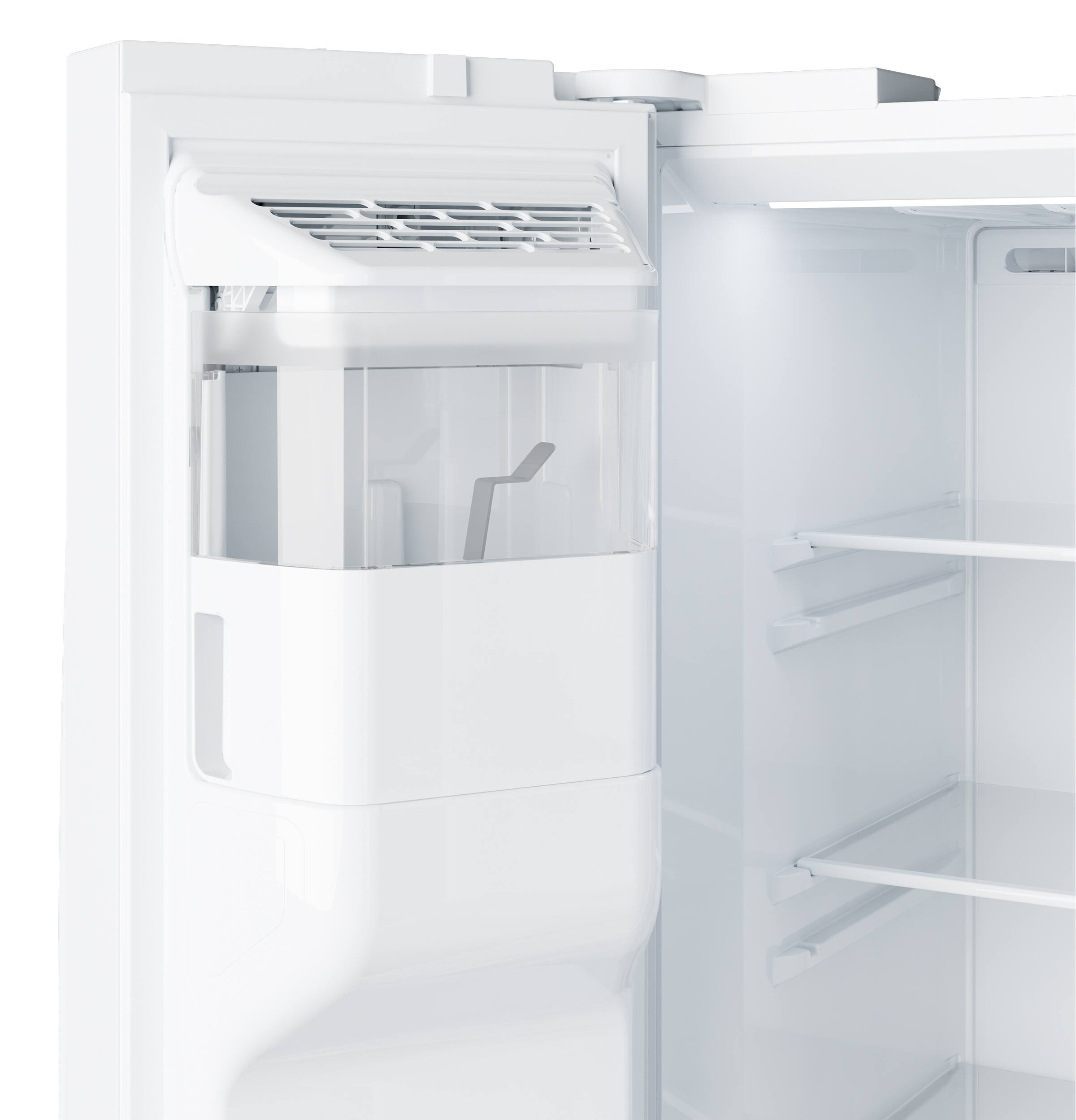 Alt View 24. GE - 36 in. Wide 27.9 Cu. Ft. Side-By-Side Refrigerator with Extra Tall Dispenser and In-Door Icemaker - White.