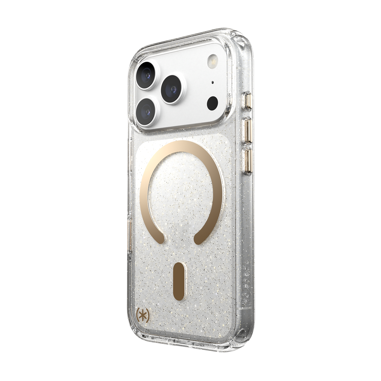 Angle. Speck - Presidio Lux Grip Case for Apple iPhone 18 Pro Max / iPhone 17 Pro Max - Obsidian.