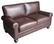 Left. Serta - Copenhagen 61" Loveseat - Chestnut Brown.
