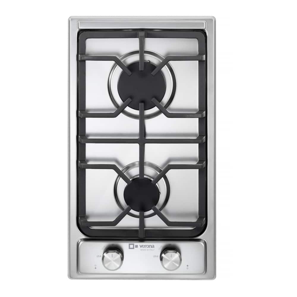 Verona - 12" Designer Gas Cooktop with 2 Sealed Burners in Stainless Steel - Stainless Steel