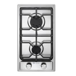 Verona - 12" Designer Gas Cooktop with 2 Sealed Burners in Stainless Steel - Stainless Steel