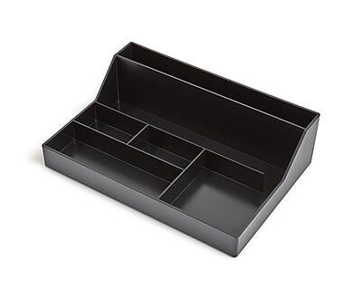 Alt View 2. TRU RED - TRU RED™ 6-Compartment Plastic Desktop Organizer, Black (TR55259) - Black.
