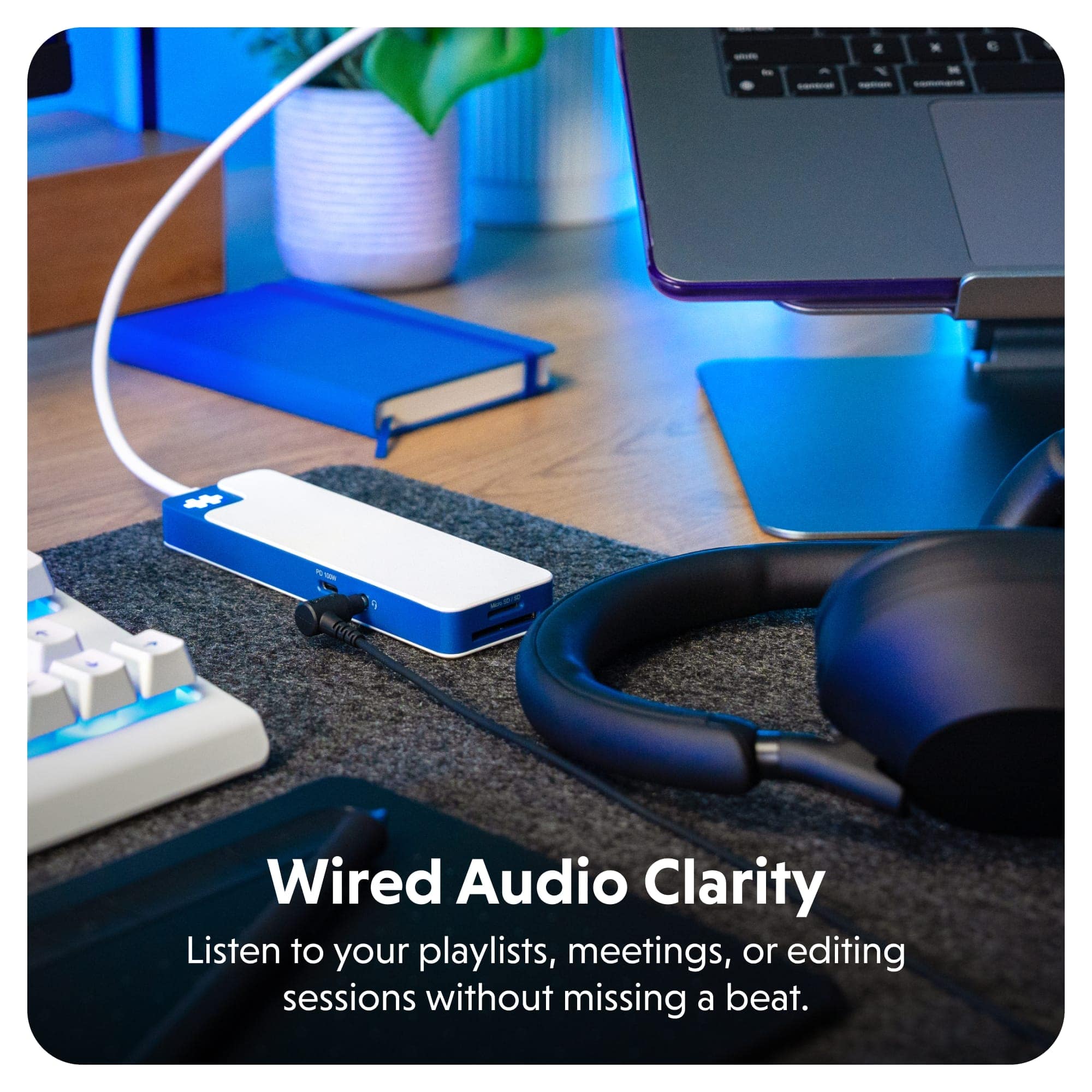 a - Y - AP 9 Wired Audio Clarity: Listen to your playlists, meetings, or editing sessions without missing a beat.