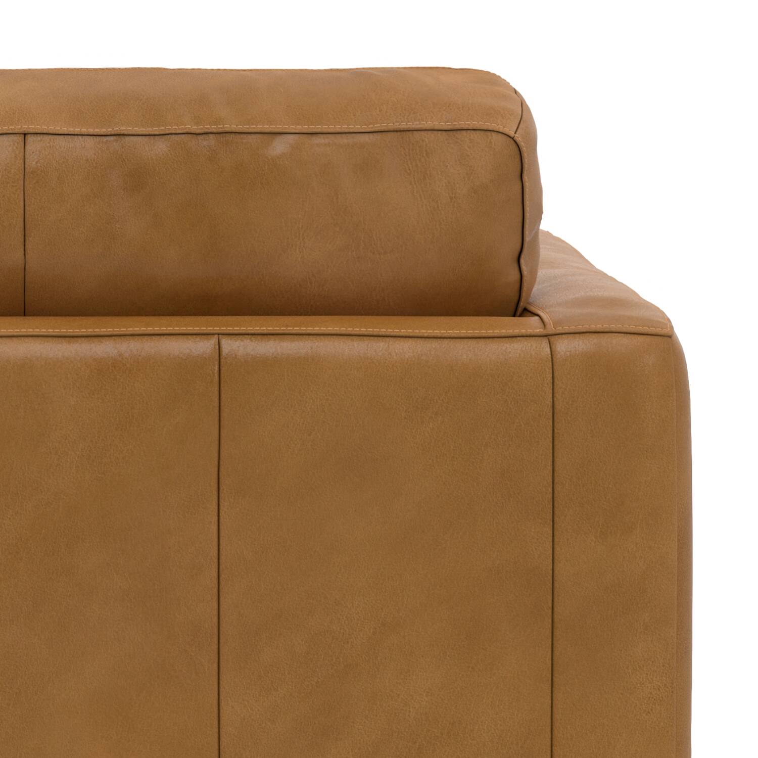 Alt View 5. Simpli Home - Morrison 42 inch Wide Mid-Century Modern Arm Chair in Sienna - Sienna.
