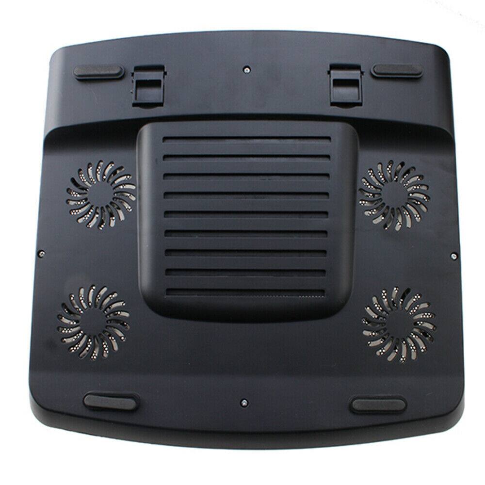 Back. AGPtek - 5 Fans Cooling Pad LED Light Radiator Coolpad Stand for Laptop PC Notebook - Black.