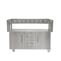 Coyote Outdoor Living - cart For 50" Hybrid or Combo Grill - Stainless Steel - Front_Zoom
