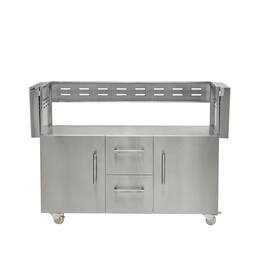 Coyote Outdoor Living - cart For 50" Hybrid or Combo Grill - Stainless Steel