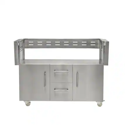 Front. Coyote Outdoor Living - Coyote Outdoor Living cart For 50" Hybrid or Combo Grill - Stainless Steel.