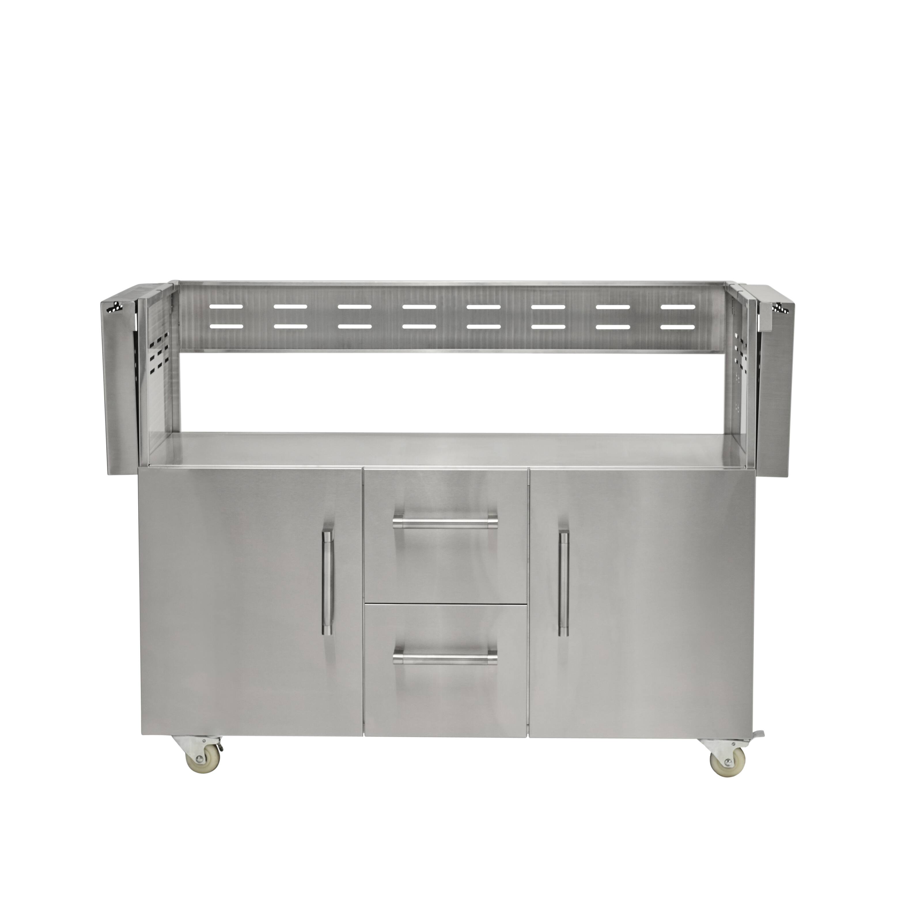 Front. Coyote Outdoor Living - Coyote Outdoor Living cart For 50" Hybrid or Combo Grill - Stainless Steel.
