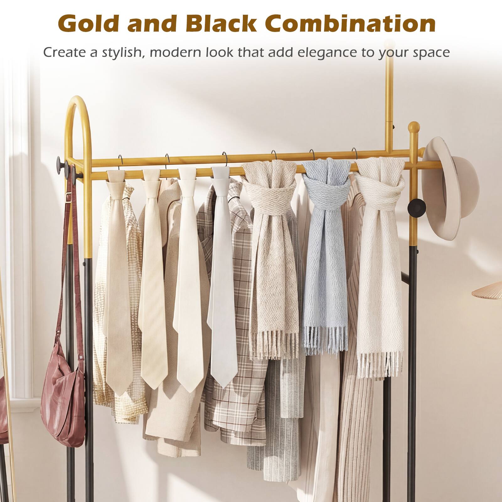 Gold and Black Combination  
Create a stylish, modern look that adds elegance to your space