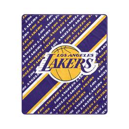 Pegasus - Los Angeles Lakers 60" x 70" Diagonal Lined Wordmark Ultra Soft Blanket - Multicolor