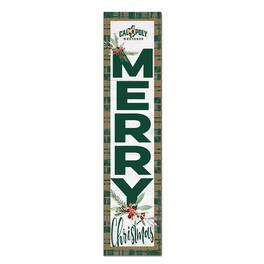 Jardine - Cal Poly Mustangs 12'' x 48'' Outdoor Merry Christmas Leaner - White