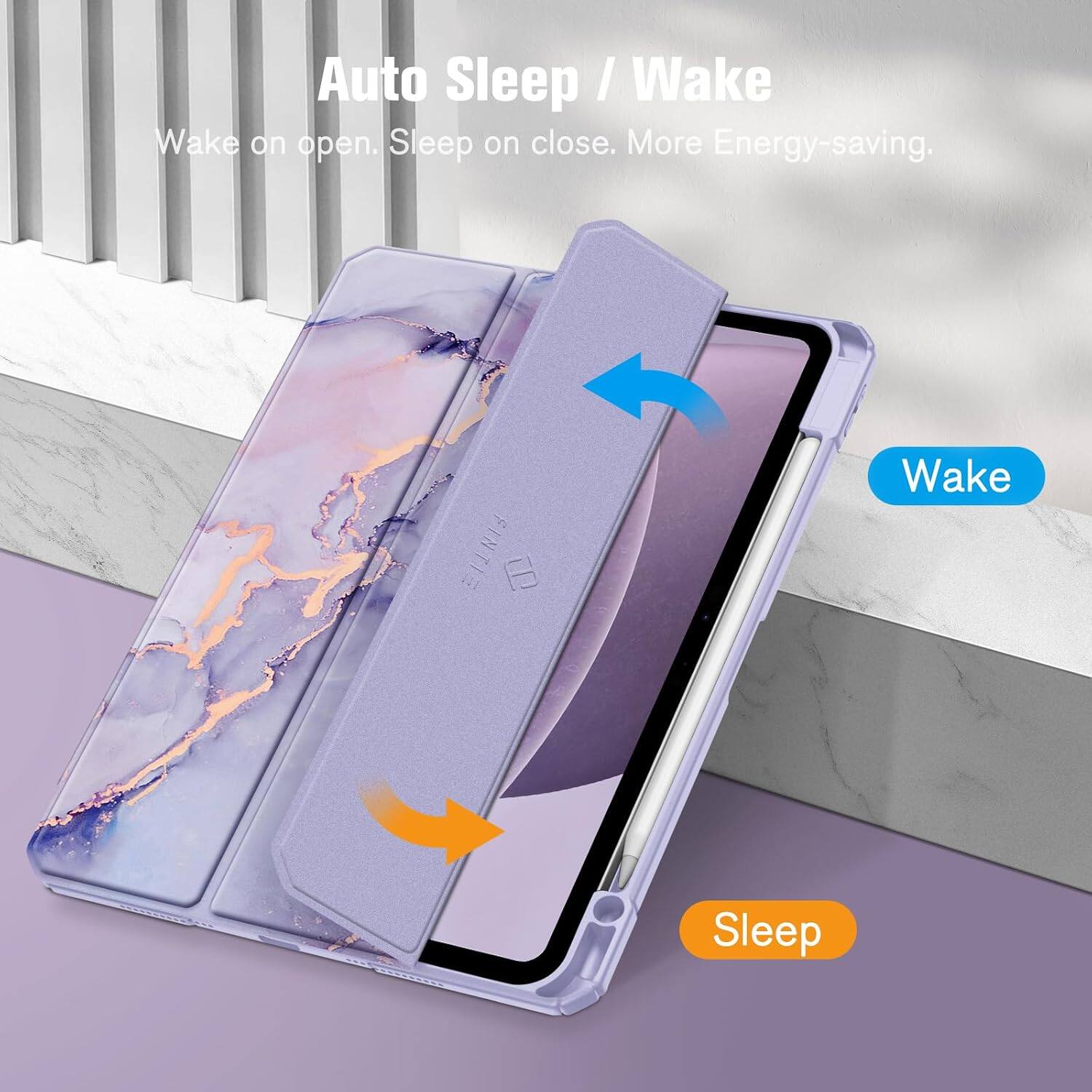 Auto Sleep / Wake  
Wake on open. Sleep on close. More Energy-saving.