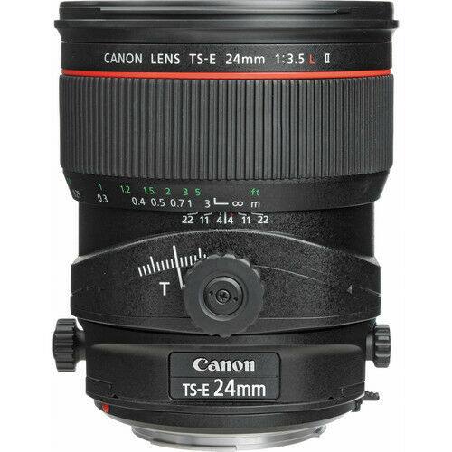 CANON LENS TS-E 24mm 1:3.5 L II  
1 1.2 1.5 2 3 5 ft  
0.4 0.5 0.7 1 3 8 m  
22 11 414 11 22  
Canon TS-E 24mm