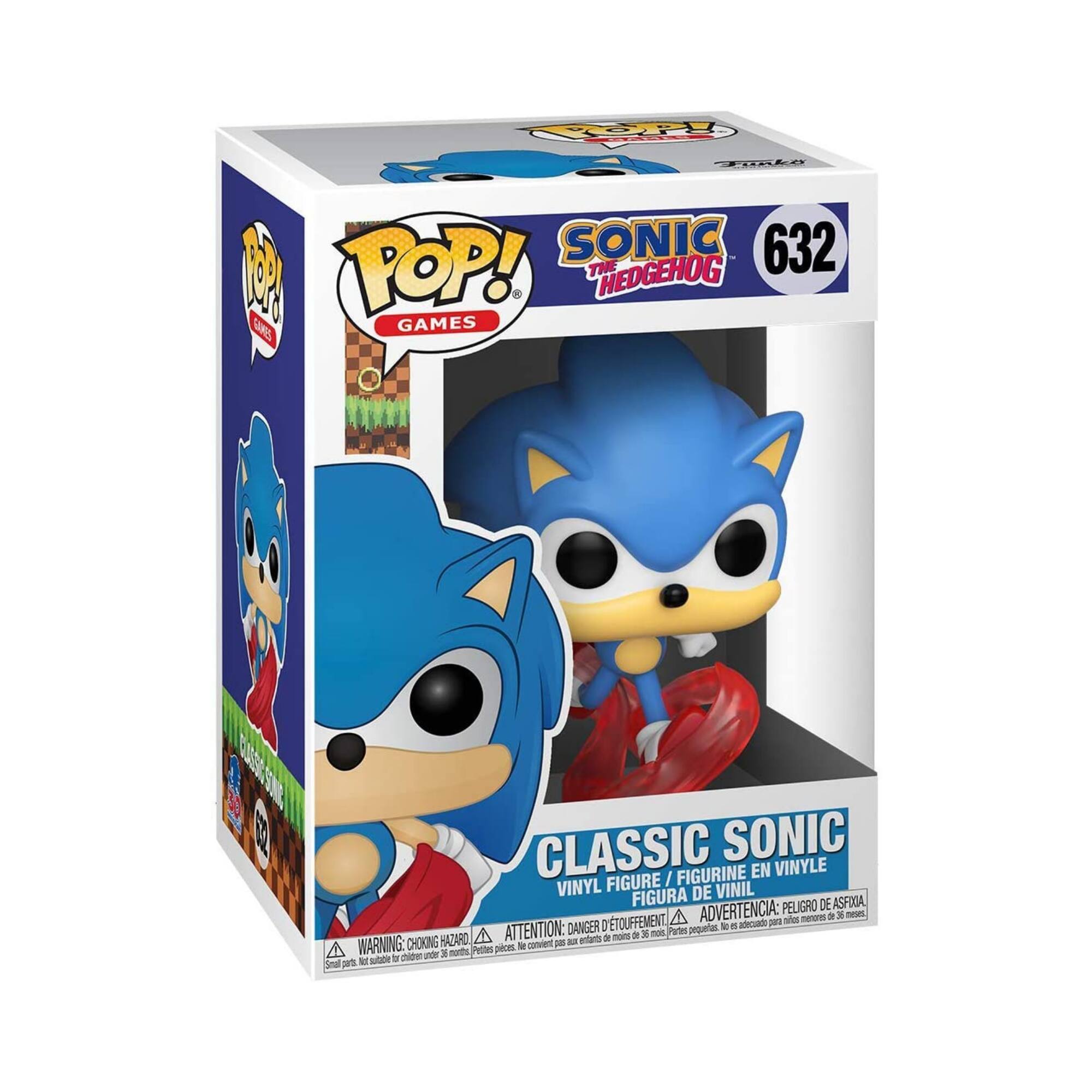 Sure, here is the corrected and grouped text from the image:

---

**POP! GAMES**

**SONIC THE HEDGEHOG**

**632**

**CLASSIC SONIC**

**VINYL FIGURE / FIGURINE EN VINYLE / FIGURA DE VINIL**

**WARNING: CHOKING HAZARD**  
**ATTENTION: PEU D'ASPIRATION**  
**ADVERTENCIA: PEIGRO DE ASFIIA**  
**PELIGRO DE ASPIRACIÓN**  
**ATTENTION: DANGER D'ETOUFFEMENT**  
**ADVERTENCIA: PEIGRO DE ASFIIA**  
**PELIGRO DE ASPIRACIÓN**  
**ATTENTION: DANGER D'ETOUFFEMENT**  
**ADVERTENCIA: PEIGRO DE ASFIIA**  
**PELIGRO DE ASPIRACIÓN**  
**ATTENTION: DANGER D'ETOUFFEMENT**  
**ADVERTENCIA: PEIGRO DE ASFIIA**  
**PELIGRO DE ASPIRACIÓN**  
**ATTENTION: DANGER D'ETOUFFEMENT**  
**ADVERTENCIA: PEIGRO DE ASFIIA**  
**PELIGRO DE ASPIRACIÓN**  
**ATTENTION: DANGER D'ETOUFFEMENT**  
**ADVERTENCIA: PEIGRO DE ASFIIA**  
**PELIGRO DE ASPIRACIÓN**  
**ATTENTION: DANGER D'ETOUFFEMENT**  
**ADVERTENCIA: PEIGRO DE ASFIIA**  
**PELIGRO DE ASPIRACIÓN**  
**ATTENTION: DANGER D'ETOUFFEMENT**  
**ADVERTENCIA: PEIGRO DE ASFIIA**  
**PELIGRO DE ASPIRACIÓN**  
**ATTENTION: DANGER D'ETOUFFEMENT**  
**ADVERTENCIA: PEIGRO DE ASFIIA**  
**PELIGRO DE ASPIRACIÓN**  
**ATTENTION: DANGER D'ETOUFFEMENT**  
**ADVERTENCIA: PEIGRO DE ASFIIA**  
**PELIGRO DE ASPIRACIÓN**  
**ATTENTION: DANGER D'ETOUFFEMENT**  
**ADVERTENCIA: PEIGRO DE ASFIIA**  
**PELIG