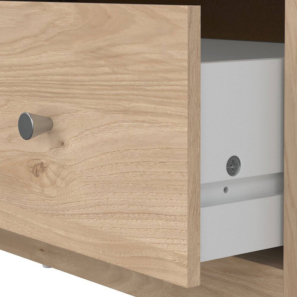 Left. Tvilum - 3-Piece Bedroom Set - Nightstand And Chest Set Of 2 - Brown.