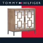 Front. Tommy Hilfiger - Hayworth 2-Door Accent Cabinet - Ash Gray.