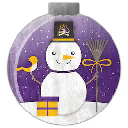 Fan Creations - ECU Pirates 12'' Snow Globe Wall Art - Multicolor